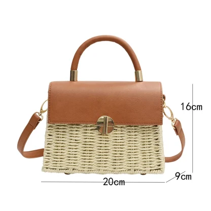 Fashionista Straw Shoulder Beach Bag - Image 7