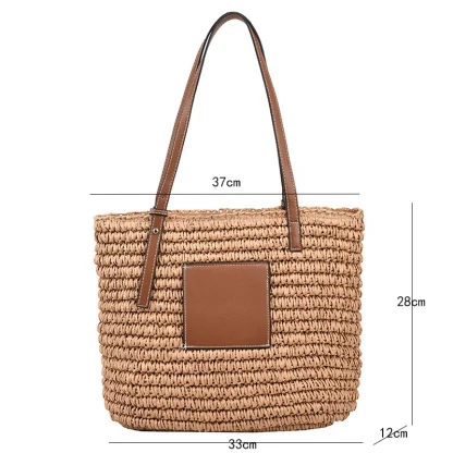 Trendy Wanderlust Straw Beach Bag - Image 7