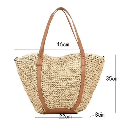 Weave Charm Big Travel Beach Bag - Image 7