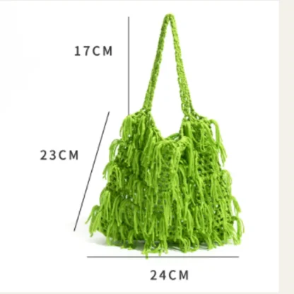 Fashionable Hollow-Out Tote Beach Bag - Image 5