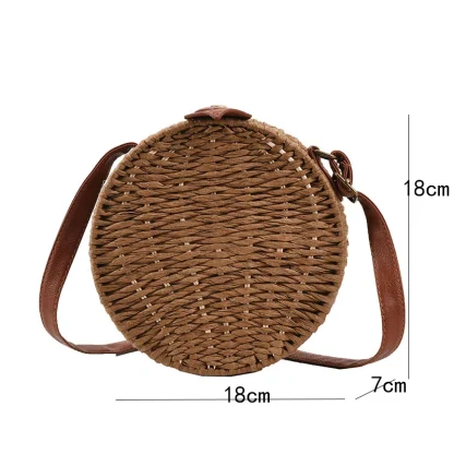 Small Circular Crossbody Beach Bag - Image 7