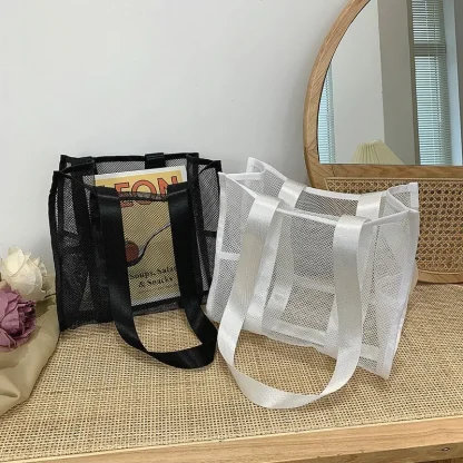Transparent Mesh Beach Tote Bag - Image 2