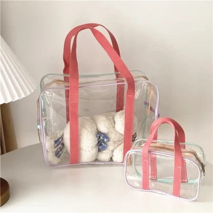 Clear Waterproof Zipper Beach Bag