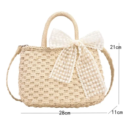 Trendy Weave Shoulder Beach Bag - Image 7