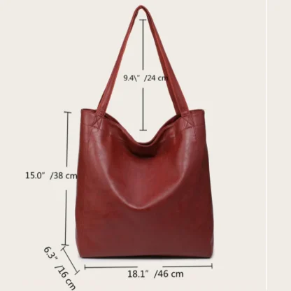 Soft Faux Leather Portable Totes Beach Bag - Image 7
