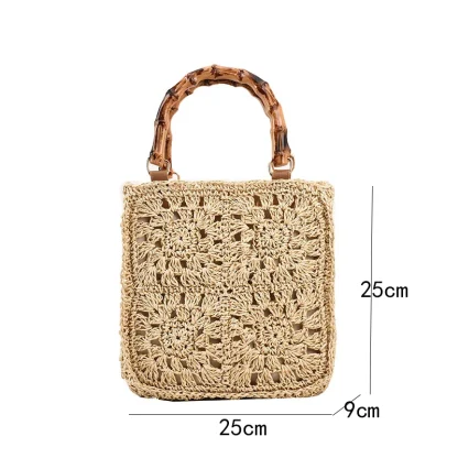 Casual Charm Straw Travel Beach Bag - Image 7