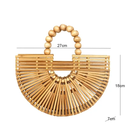Pearl-Like Elegance Top-Handle Beach Bag - Image 7