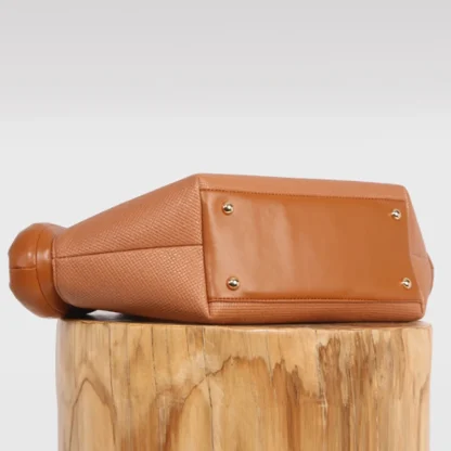 Simple Leatherette Shoulder Beach Bag - Image 6