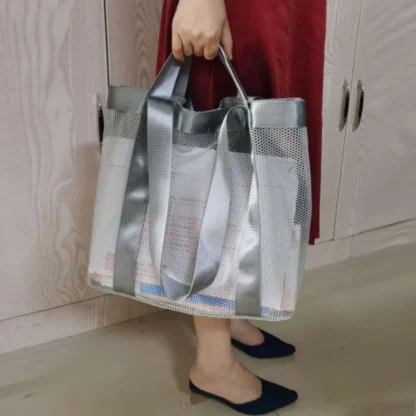 Breezy Mesh Tote Beach Bag - Image 3