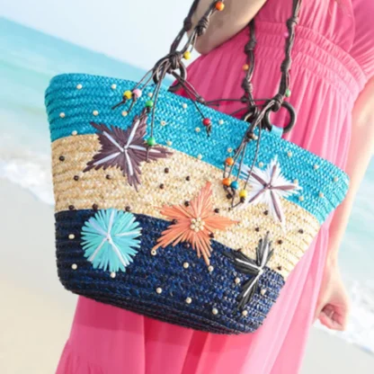 Beaded Starfish Beach Bag - Image 2