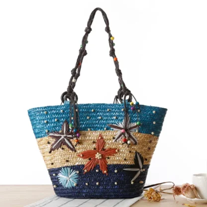 Beaded Starfish Beach Bag - Image 4