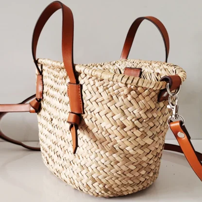 Coastal Style Wicker Beach Bag - Image 2