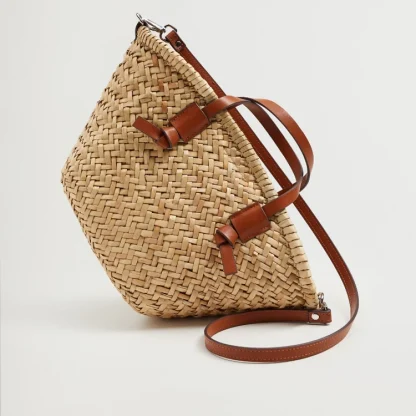 Coastal Style Wicker Beach Bag - Image 3