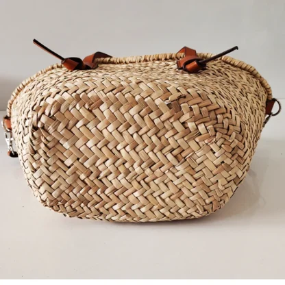 Coastal Style Wicker Beach Bag - Image 5