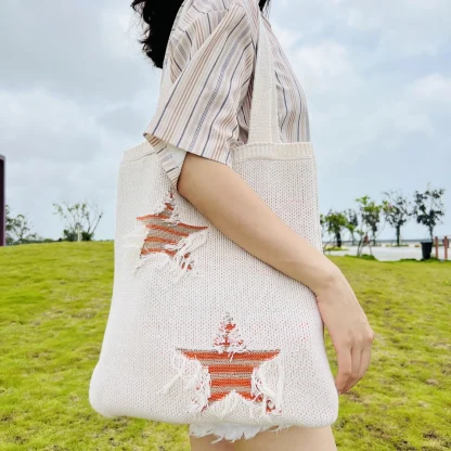Coastal Comfort Knitted Beach Bag - Image 2