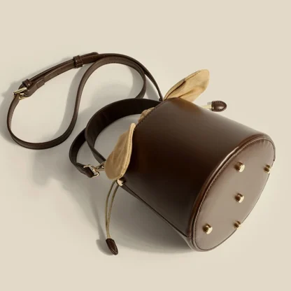 Bow Accent Bucket Beach Bag - Image 4