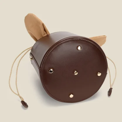 Bow Accent Bucket Beach Bag - Image 5