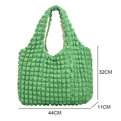 Trendy Pleated Shoulder Beach Bag - Image 6
