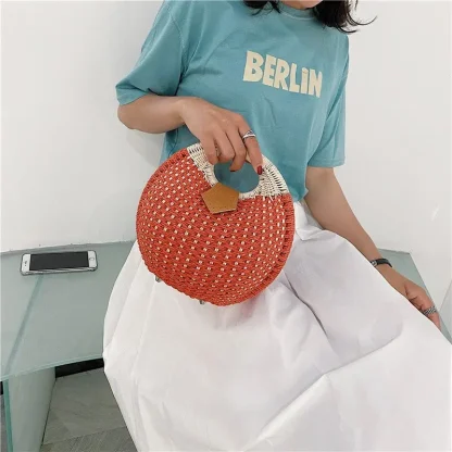 Charm Round Beach Handbag - Image 5