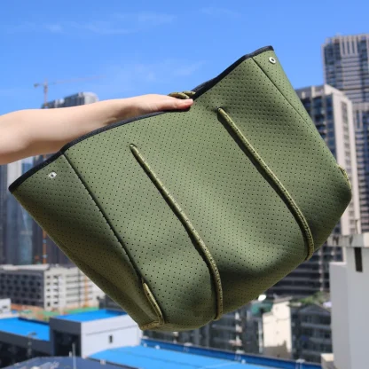 Punching Hole Tote Beach Bag - Image 5