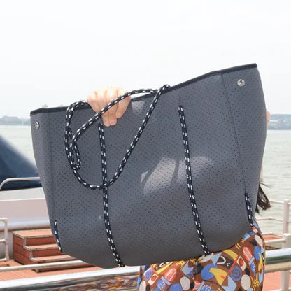 Punching Hole Tote Beach Bag - Image 7