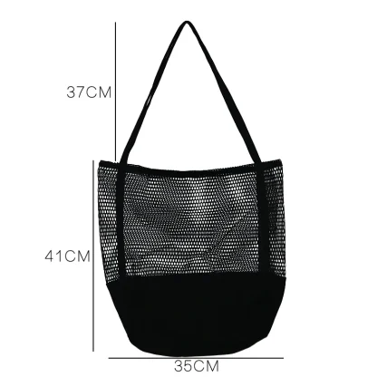 Mesh Shoulder Beach Bag - Image 6