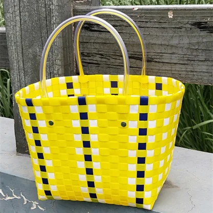 Vibrant Basket Beach Bag - Image 3