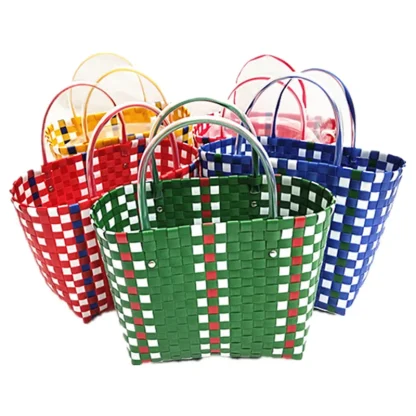 Vibrant Basket Beach Bag - Image 6