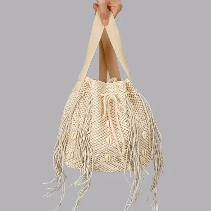Chic Shell Tassel Beach Bag
