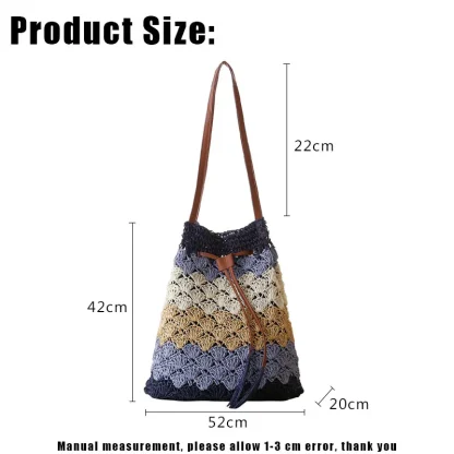 Casual Knitted Beach Bag - Image 6