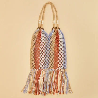 Knitted Stripe Beach Bag - Image 2