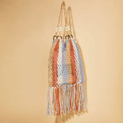 Knitted Stripe Beach Bag - Image 3