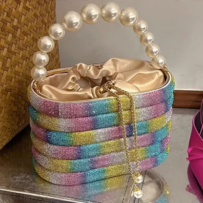 Colorful Metallic Beach Bag - Image 5
