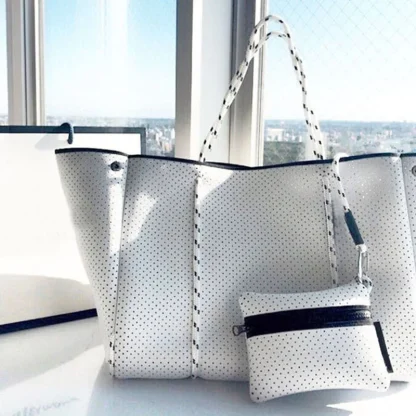 Punching Hole Tote Beach Bag - Image 3