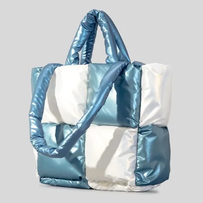 Checker-Filled Beach Handbag - Image 4