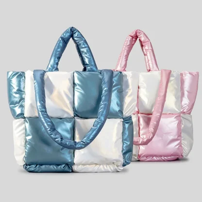 Checker-Filled Beach Handbag - Image 5