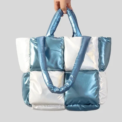 Checker-Filled Beach Handbag