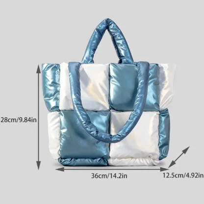 Checker-Filled Beach Handbag - Image 7