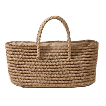 Coastal Basket Beach Bag - Image 2