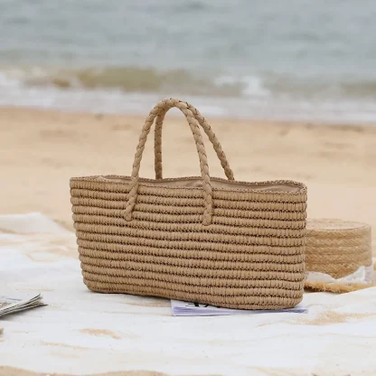 Coastal Basket Beach Bag - Image 6