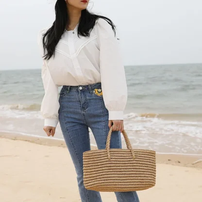 Coastal Basket Beach Bag