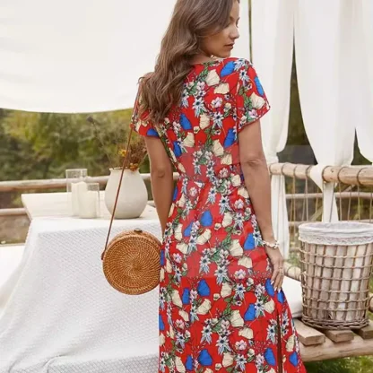 Retro Round Woven Beach Bag - Image 5