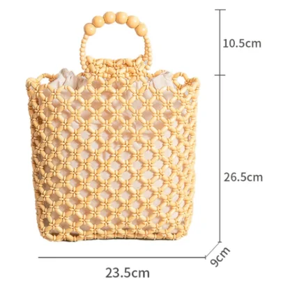 Hollow Out Beaded Beach Bag - Image 7