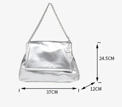 Metallic Chain Beach Bag - Image 7