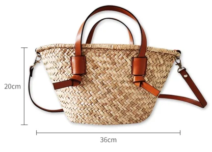 Coastal Style Wicker Beach Bag - Image 6