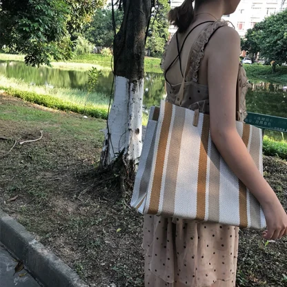 Sunny Striped Beach Bag - Image 6
