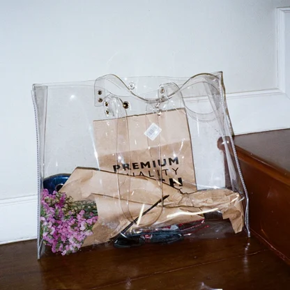 Clear Transparent Beach Bag - Image 4