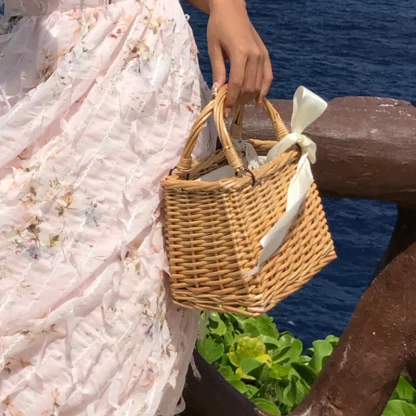 Casual Square Basket Bag - Image 3