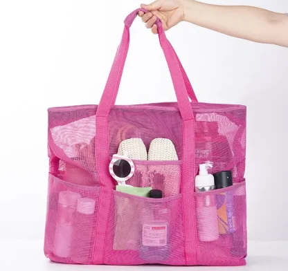 Mesh Transparent Beach Bag - Image 4