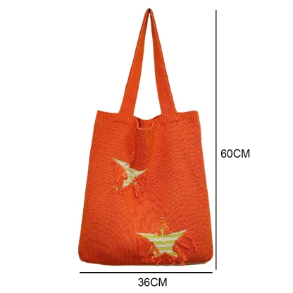 Coastal Comfort Knitted Beach Bag - Image 6